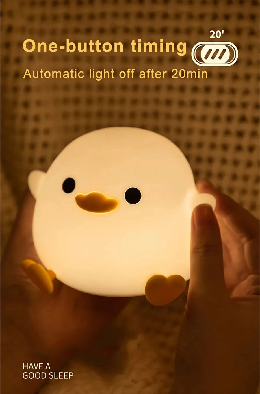 Doudou Duck Silicone Alarm Lamp