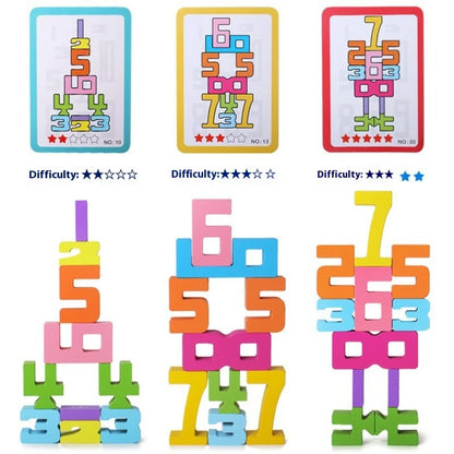 Wooden Digital Building Blocks Bricks Pro