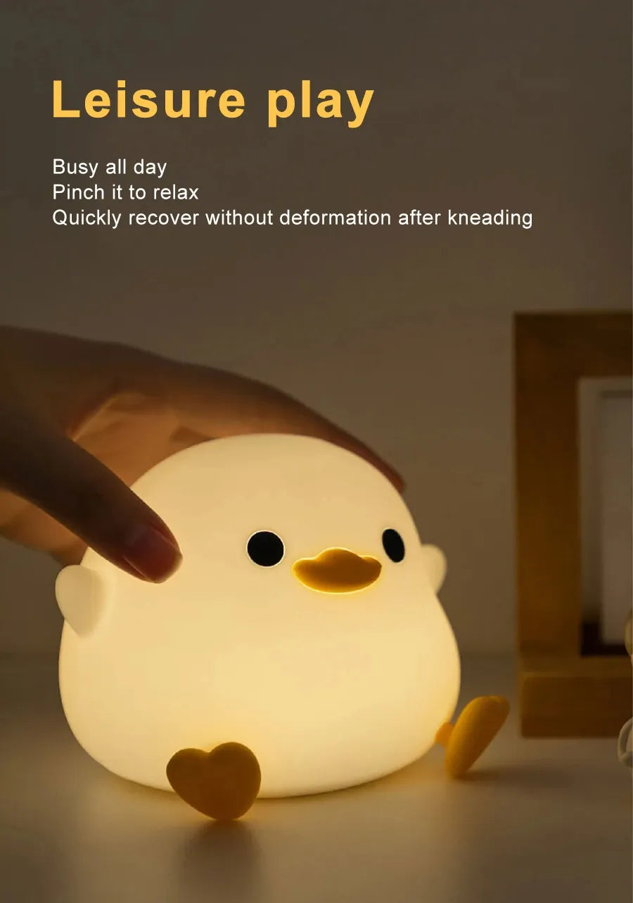 Doudou Duck Silicone Alarm Lamp